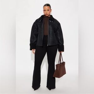 Fashion Nova - Black Faux Leather Jacket